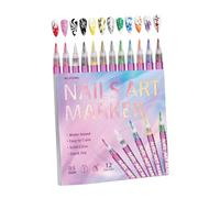 12Pcs Acrylic Paint Pens Drawing Painting Pen for Nails Design Precisions Tip Art Projects with Storage Case Acrylic Paint Pens
