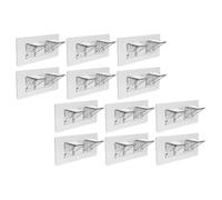 12pcs Acrylic Shelf Pegs Nail-free Support Clips White