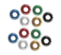 12Pcs Acupressure Finger Massage Stress Fidget Tool for Adults Includes Red Blue Green Silver Black Enhance Focus Reduce Anxiety