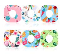 12pcs Adhesive Patches for Dexcom G7, Waterproof CGM Over Patches Summer Theme Breathable Sensor Stickers Covers Sweatproof Pre-Cut Monitor Overpatches Tape for Dexcom G7 Accessories