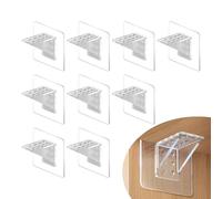 12pcs Adhesive Shelf Bracket,No-Screw Shelf Support Peg,L-Shaped Support Racks,Partition Pin for Furniture,Shelf Pegs for Shelves,for Kitchen Clapboard Layer Cabinet Book Shelves