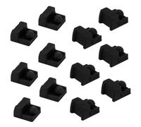 12pcs Air Fryer Silicone Bumpers for Ninja, Silicone Airfryer Rubber Feet Durable Accessories Replacement Parts Compatible with Ninja Crispi FN101 FN090 FN091 FN100 FN103 (Black)