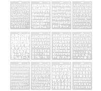 12pcs Alphabet Stencils for Journal Letters DIY Painting Template
