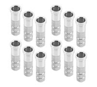 12pcs Aluminum Arrow Shaft Base Insert for 6.2mm Threaded Replacement | Silver Finish, Universal Threaded Design, Noise Dampening, Quick Swap for Target Practice and Workshop Use