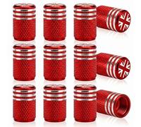 12PCS Aluminum Tyre Valve Caps, Red Tire Valve Stem Cap with O Seal Ring