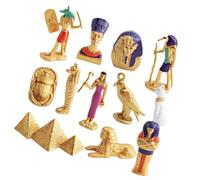 12Pcs Ancient Egypt Toy Miniature Set with Pyramid and Mummy for Educational Activities Miniature Pyramid Set Pharaoh and Gods Figurines