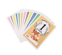 12Pcs Animal Baby Monthly Milestone Cards for Photography Props | Wooden Commemorative Props, Sturdy Design, Creative Style, for Newborn Growth Recording and Studio Shoots