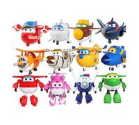 12pcs Animation Super Wings Airplane Transformable Robot Action Figures Toy Gift