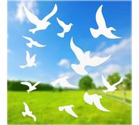 12PCS Anti-Collision Window Stickers, Decals Glass Door Protect for Preventing People and Bird Strikes on Window Glass, Large Size PVC Self-Adhesive Bird Shape Window Clings Party Accessory