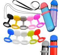 12pcs Anti-Slip Lanyard Necklace with Silicone Ring and Dust Germ Dirt Cap can Carry Various V ape and Electronic ci garette and Pen Battery kit Devices on The Go