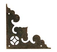 12Pcs Antique Decorative Box Corner Decoration,Vintage Metal Book Corner Protector,Wooden Box Corner Decorative Cover (Antique Bronze)