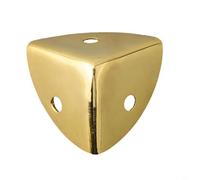12PCS Antique Iron Bronze Corner Protectors for Wooden Box Edge Guards with Screws - 2.5cm L-Shaped Metal Braces for Furniture DIY(Gold)