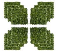 12PCS Artificial Boxwood Wall Panels 20" x 20" Grass Screen Milan Grass