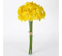 12PCS Artificial Daffodils 32cm Long Stem Yellow Faux Silk Narcissus Flowers Fake Narcissus Flower Realistic Spring Home Decor for Wedding Office Garden Floral Arrangements Table Centerpieces DIY