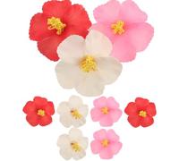 12pcs Artificial Hibiscus Hair Clip EVA Floral Barrette for Women | Bohemian Tropical Style, Realistic Petal Texture, Bright Colours, for Hawaii Gatherings and Picnics