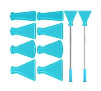 12Pcs Artistic Blowing Accessories Multi Size Nozzles Stainless Steel Straws for Dutch Pouring Paint Supplies Acrylic Pouring Tool for Beginners
