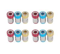 12PCS Attractive Screw Rings | Aluminum Alloy Knurling Bit Holder for Hex/Slotted Screwdriver Bits | Secure Fastener Grip for Hinges/Furniture/Vehicles | Red Yellow Blue