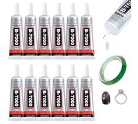 12Pcs B7000 Super Glue, 15ML Clear Craft Fabric Glues for Jewelry Making