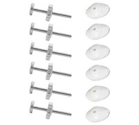 12PCS Baby Gate Extension, Stair Gate Screws with Gate Wall Protector Stair Gate Fittings Pressure Mounted Baby Gate Spindle Rods for Stair Gate Extension