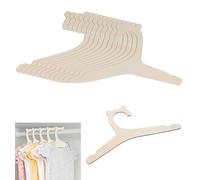 12Pcs Baby Hangers Newborn, 9 Inch Wooden Non-Slip Nursery Baby Clothes Hanger with Cute Bear Ears, Toddler Clothes & Pants Organizers for Closet Organization