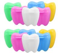 12pcs Baby Tooth Keepsake Box Plastic Storage for Boys Girls | Lightweight Carry Case, Lost Teeth Collection Organizer, Newborn Keepsake Container, Back to School Decorations Random Style