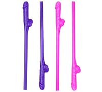 12pcs Bachelorette Party Straws Crazy Willy Straw