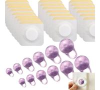 12PCS Ball-Shape Belly Button Plug Post Tummy Tuck Belly Button Plug Tummy Tuck for Liposuction or Umbilical Hernia Repair （6 Different Sizes, 2 of Each + 20pcs Medical Tape） (Purple)
