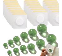 12PCS Ball-Shape Belly Button Plug Post Tummy Tuck Belly Button Plug Tummy Tuck for Liposuction or Umbilical Hernia Repair （6 Different Sizes, 2 of Each + 20pcs Medical Tape） (Blue) (Green)