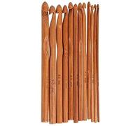 12Pcs Bamboo Crochet Hooks Set, 3mm to 10mm Diameters, Knitting Needles Knit Craft Set, DIY Wooden Knitting Needle Kit