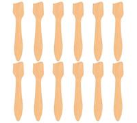 12pcs Bamboo Facial Mask Spatula Curved Slim Lightweight Beige | Skin Care Mixing Spoon, Gentle Exfoliation, Avoids Rough Edges for Skincare Routine and Weekly Routines