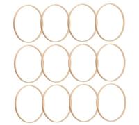 12PCS Bamboo Hoops 6 Inch Dream Catcher Rings Macrame Floral Hoop for DIY Wedding Wreath Wall Hanging Craft Bamboo Hoops