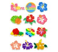 12PCS Baseball Coffee Bubble Tea Sunflower Strawberry Avocado Cactus Pineapple Puerto rico Hibiscus Shoe Charms for Croc Bubble Slides Clogs Sandals, Cute Shoe Accessories Decorations for Girls Women