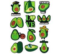12PCS Baseball Coffee Bubble Tea Sunflower Strawberry Avocado Cactus Pineapple Puerto rico Hibiscus Shoe Charms for Croc Bubble Slides Clogs Sandals, Cute Shoe Accessories Decorations for Girls Women