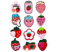 12PCS Baseball Coffee Bubble Tea Sunflower Strawberry Avocado Cactus Pineapple Puerto rico Hibiscus Shoe Charms for Croc Bubble Slides Clogs Sandals, Cute Shoe Accessories Decorations for Girls Women