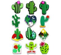 12PCS Baseball Coffee Bubble Tea Sunflower Strawberry Avocado Cactus Pineapple Puerto rico Hibiscus Shoe Charms for Croc Bubble Slides Clogs Sandals, Cute Shoe Accessories Decorations for Girls Women