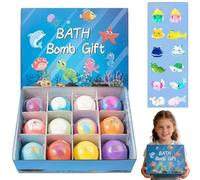 12PCS Bath Bombs for Kids, 2026 New Spa Fizzies Bath Bomb, Handmade Fizzy Bubble Bath Bombs, Organic and All Natural Ingredients Bubble Bath Bombs, Bath Bombs Gift Set for Birth Easter Gift