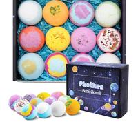 12Pcs Bath Bombs Gift Set, Fizzy Bubble Organic Bath Bombs for Women Men, Handmade Natural Vegan Fizzy Bombs with Different Organic Essential Oils, Perfect for Bubble and Spa Bath