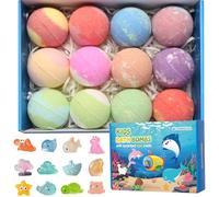 12Pcs Bath Bombs Gift Set for Kids＆Women with Surprised Toys | Bubble Fizzy Bathballs with Natural and Organic Ingredients, Home Spa for Her/Him, Wife,Girlfriend on Birthday, Christmas