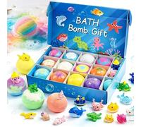 12pcs Bath Bombs Gift Set, Splash Surprise Bath Bombs for Kids with Surprise Toys Inside Bubble Spa Bath, Birthday Mothers Day Gifts Idea for Her Him, Wife, Girlfriend.