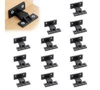 12PCS Bath Panel Clips, Kitchen Plinth Clips for Cabinet Panels, Kick Board Clips, Kitchen Cabinets,Secure Push Fit Fasteners for Furniture, Wardrobe, Bath Panel Installation(Black)