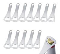 12Pcs Beer Bottle Openers, Stainless Steel Flat Bottle Openers Heavy Duty Bar Bottle Openers Bulk (Silver, 13 x 4cm)