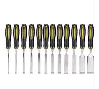 12pcs Bevel Edge Chisel Set,Professional Wood Carving Chisel Set,DIY Woodworking Carving Tool Set for Beginner