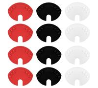 12PCS Beverage Can Lid Anti-Dust Plastic Cap for Standard Size Cans, Soda, Beer, Energy Drink, Juice, Coke - Reusable Anti-Spike End Cap in White, Red, Black