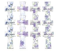 12pcs Bible Magnetic Bookmarks, Christian Bookmarks, Flower Cross Book Marks for Reading Women, Book Lovers Gift