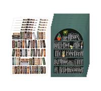 12pcs Bible Reading Tracker Stickers, Vintage Bible Bookshelf Stickers Christian & Books Enthusiast Study Supplies for Deeper Reading in The Book