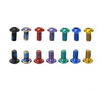 12pcs Bicycle Brake Disc Bolts, M5x9mm Alloy Steel T25 Torx Screws for Disc Brake Bikes, Rust-Resistant & Temperature-Tolerant, Cyclists and Bike Mechanics(colorful)