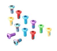 12Pcs Bicycle Disc Brake Rotor T25 Red/Blue/Green/Purple/Gold/Plating Screws Steel Alloy(Red 1 Box)