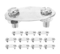 12pcs Bicycle Mudguard Leg Fixing Plate Clamp Metal Bike Fender Clip | Includes Screws and Nuts, Lightweight Iron Material, for Commuter and Road Cyclists on Touring Rides