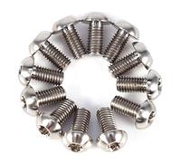 12Pcs Bike Disc Brake Rotor Bolts, T25 Titanium Alloy M5x10mm Torx Bicycle Bike Disc Brake Cycle Rotor Screws for Bicycle Motorcycle(Silver)