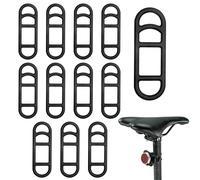 12Pcs Bike Silicone Mount Band Black Bike Light Strap Bike Phone Mount Bands Strap Portable Bike Light Mount Bike Light Strap for Flashlights Bike Exposure Light Mount Bicycle Light Holder